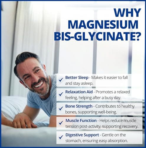 CanPrev Magnesium Bis-Glycinate 200mg Gentle, 240 Veg Caps, Well-Absorbed Complex for Daily Calm & Restful Sleep, Muscle Function, 240 Day Supply — view 3