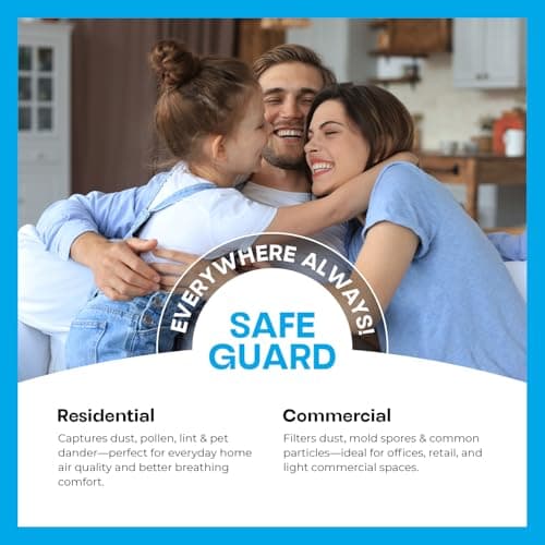 Simply 20x20x1 Air Filter, Merv 8, MPR 600, 6 Pack, Furnace Air Filter for HVAC (Actual Size: 19.75"x19.75"x0.75") DUST, Pet, & Allergy Control — view 6