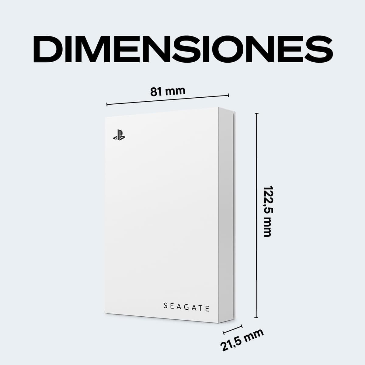 Seagate Game Drive PS4/PS5 5TB, disco duro externo portátil, 2,5", USB 3.0, blanco, LED azul, Plug and Play (STLV5000202) — view 9