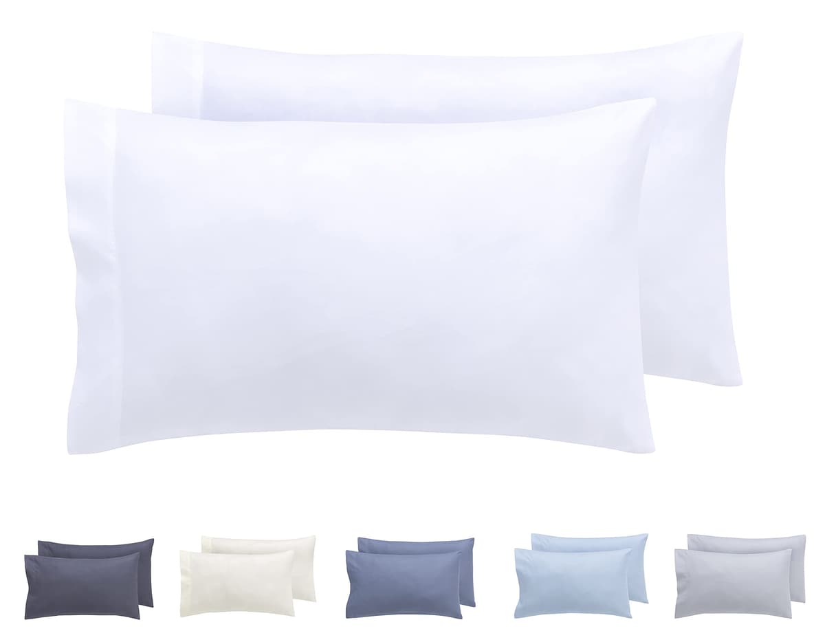 Todocama – Juego de 2 Fundas de Almohada, Microfibra Extra Suave, hipoalergénicas. Juego de 2-70x40 cm Blanco — view 29