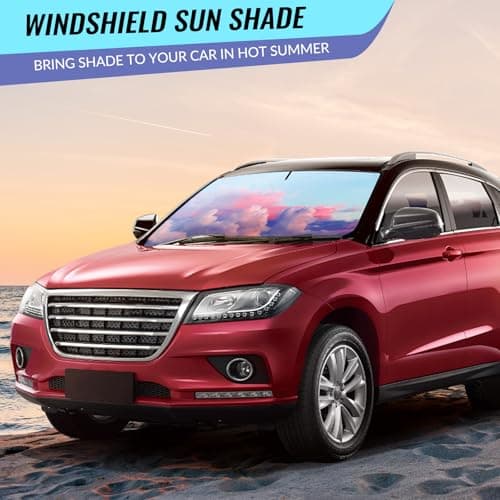 Tavaleu Car Windshield Sun Shade Foldable Car Shades for Front Windows — view 5