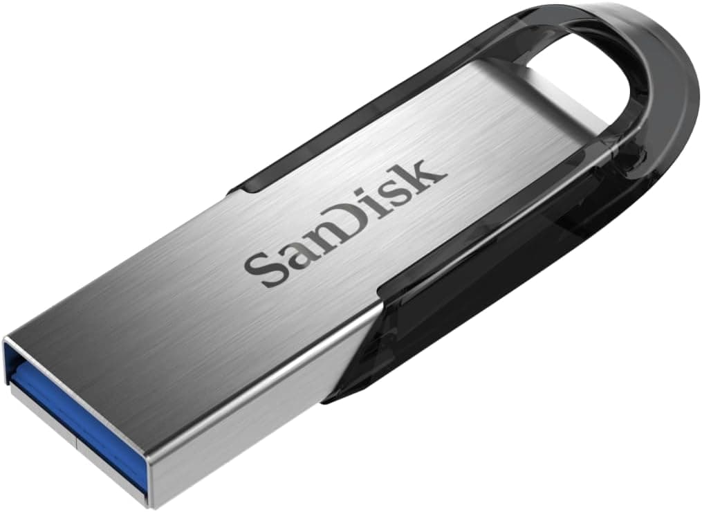 SanDisk 128GB Ultra Flair USB 3.0 Flash Drive USB stick, Memory stick with transfer speeds up to 150 MB/s, Password protection, Durable, Sleek Metal Casing Silver/Black — view 2
