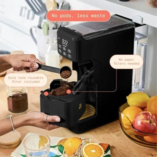Programmable Single Serve Coffee Maker with Integrated Burr Grinder, Touch Controls, Fresh Custom Brew, Compact Design, Easy to Use — view 2