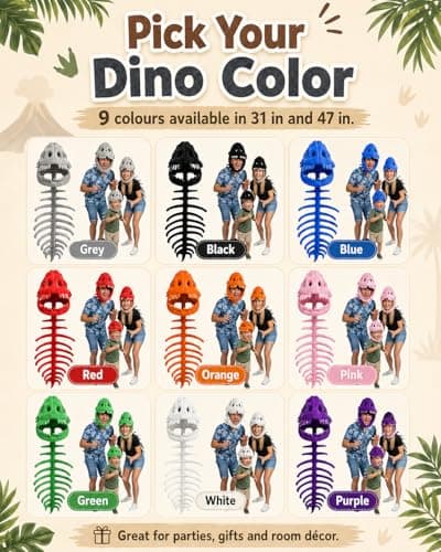 Dinosaur Skeleton Costume, Dinosaur Costume, Fun 3D Spinosaurus Outfitwith, Cosplay Play, Washable (Pink, 31 in) — view 5