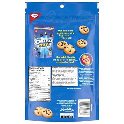 CHIPS AHOY! Mini Original Chocolate Chip Cookies, Made in a Peanut-Free Facility, School Snacks, 200 g, Baked in Canada — view 7