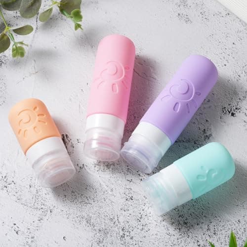 Zafit 18 Pack travel Bottles for Toiletries, TSA Approved Silicone Travel Containers Leak Proof Refillable Travel Accessories for Shampoo Conditioner Lotion Body Wash(Multicolored C) — view 3