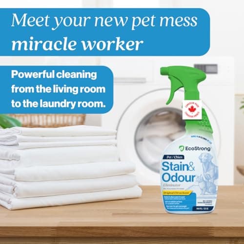 Enzyme Cleaner for Pets | Made in Canada | Pet Odor Eliminator and Powerful Probiotic Enzyme Cleaner for Cat Urine, Dog Pee, Pet Messes [946 mL Citrus Scent] — view 3