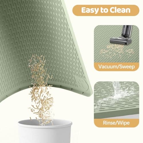 Silicone Cat Litter Mat for Litter Box 145x101cm Large Cat Mat, Green — view 4