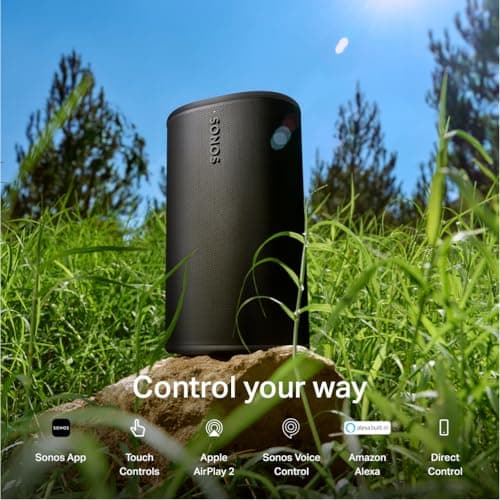 Sonos Play - Portable Bluetooth Speaker with WiFi, Alexa, 24-Hour Battery Life, Charging Base - Black — view 10
