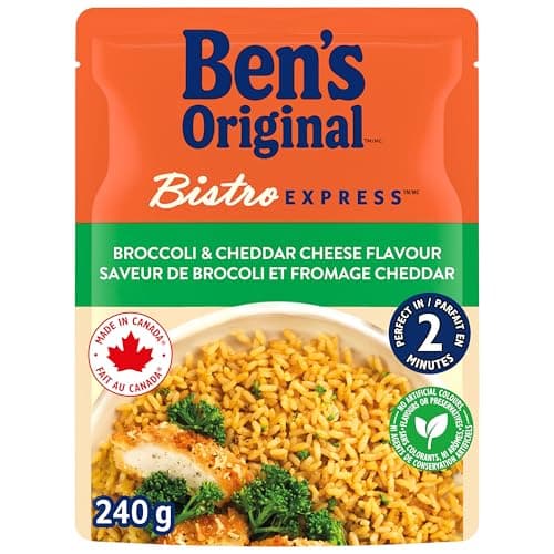 BEN'S ORIGINAL BISTRO EXPRESS Broccoli & Cheddar, Long Grain Rice and Side Dish, 240g Pouch