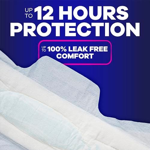Always Maxi Pads for Women, Extra Heavy Overnight Pad with Wings, Size 5, Unscented, 36 Count — view 4