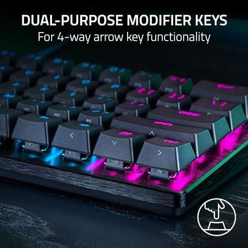 Razer Huntsman V3 Pro Mini 60% Esports Gaming Keyboard: Analog Optical Switches with Rapid Trigger & Adjustable Actuation - Onboard Adjustments - Dual-Purpose Mod Keys - Doubleshot PBT Keycaps - Black — view 7