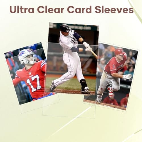 600 Counts Card Sleeves, Clear Trading Card Sleeves, Ultra Soft Hockey Cards Sleeves, Plastic Card Protector for Standard Cards Fit for MTG, Hockey, Sports, Game Cards