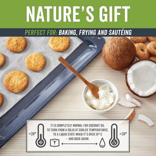 Viva Naturals Organic Virgin Coconut Oil,16 fl oz (473 mL) – Coconut Oil for Hair, Skin, Cooking & Baking – Cold-Pressed, Unrefined & Non-GMO – Keto & Paleo Certified – BPA-Free Jar — view 3