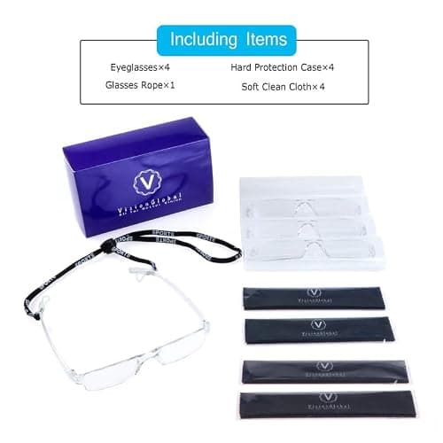 LifeArt Blue Light Blocking Reading Glasses, 4-Pack Men’s and Women’s Rectangular Frame, Anti-Reflective Lenses, +1.50 Magnification — view 6