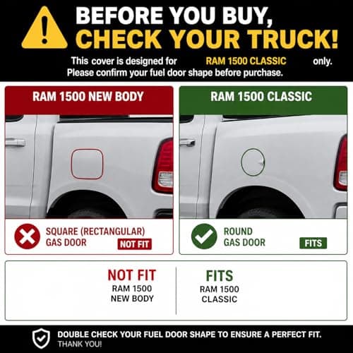 Soft Tri-Fold Truck Bed Tonneau Cover, 2002-2024 Ram 1500 Classic Body ONLY 6'4'' Bed (76.3''), Tear-Resistant, Weatherproof, by Tonno Monster — view 2