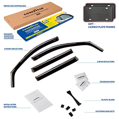 Goodyear Shatterproof in-Channel Window Deflectors for Toyota RAV4 2019-2025, Rain Guards, Window Visors for Cars, Vent Deflector, Car Accessories, 4 pcs - GY007771 — view 5