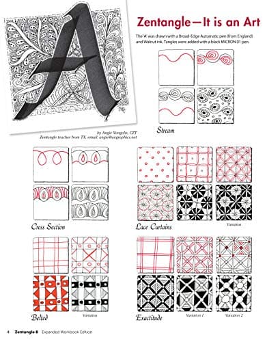 Zentangle 8, Expanded Workbook Edition: Monograms, Alphabets, and 40 All-New Tangles (Design Originals) How to Embellish Letters, Monograms, Cards, Stationery, Gifts, and More with Beautiful Designs — view 2