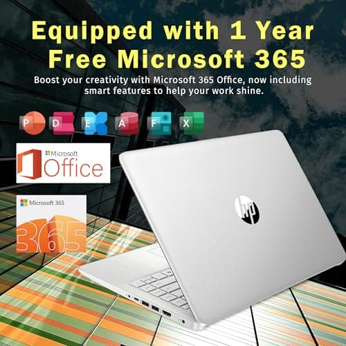 HP Stream 14" HD BrightView Laptop, Intel Celeron N4120, 16GB RAM, 288GB Storage (128GB UFS + 160GB Docking Station Set), Intel UHD Graphics, 720p Webcam, Wi-Fi, 1 Year Office 365, Win 11S, Silver — view 5