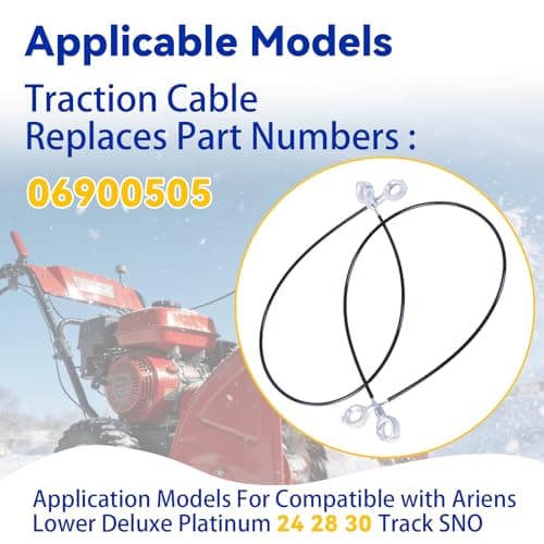UJHUHIJ 2-Pack 06900505 Traction Cable Compatible with Ariens Lower Deluxe Platinum 24 28 30 Track SNO-Thro Snow Blowers - Snow Blower Replacement Parts — view 3