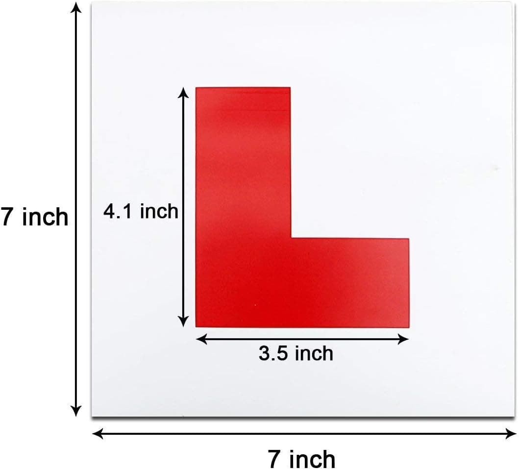 Onarway Fully Magnetic Car L-Plates Red L Plate 2 Pack for Car Magnetic Extra Thick Strong Learner Plates, No Melting No Blow off Easy to Move without Scratching Painting off — view 2