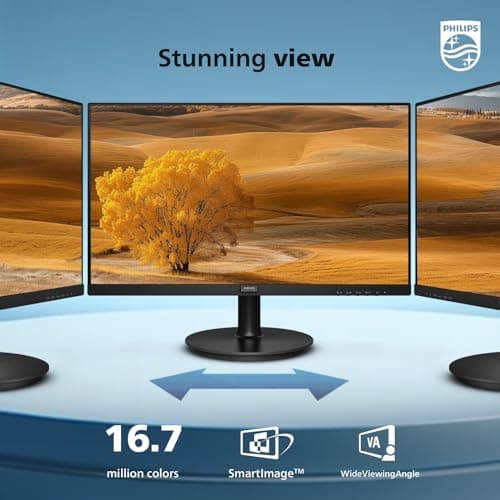 Philips 221V8LB 22 inch Class Thin Full HD (1920 x 1080) Monitor, 100Hz Refresh Rate, VESA, HDMI x1, VGA x1, LowBlue Mode, Adaptive Sync, 4 Year Advance Replacement Warranty — view 2