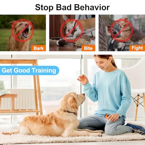 SEDULAN Dog Bark Deterrent Devices Anti Barking Device for Dogs Ultrasonic Bark Stopper Portable Dog Training Tool Indoor Outdoor Up to 50ft Correct Bad Behavior of Own or Neighbor's Dog (Orange) — view 5
