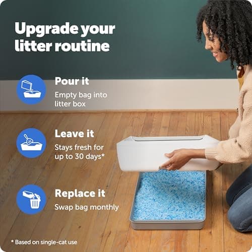 PetSafe ScoopFree 4.3 lb Bags (2 Pack) Premium Crystal Cat Litter - Outperforms Clay Litter - Refill Packs - Reusable Tray Compatible - Fresh Scent — view 3