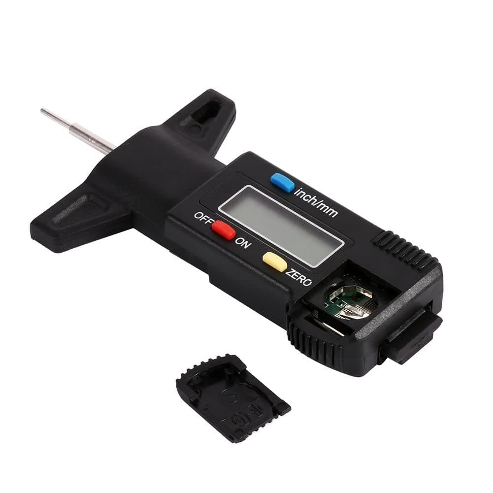 Tyre Tread Depth Gauge - 0-25.4mm/1Inch Portable Tread Depth Checker Tyre Depth Measure with LCD Display for Cars, Vans, Trucks — view 4
