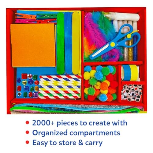 Skillmatics Ultimate Art & Craft Kit for Kids - 2000+ Pieces, DIY Craft Supplies with Step-by-Step Guide, Creative Activity Set & Gifts for Girls & Boys Ages 6, 7, 8, 9, 10, 11, 12, 13 — view 2