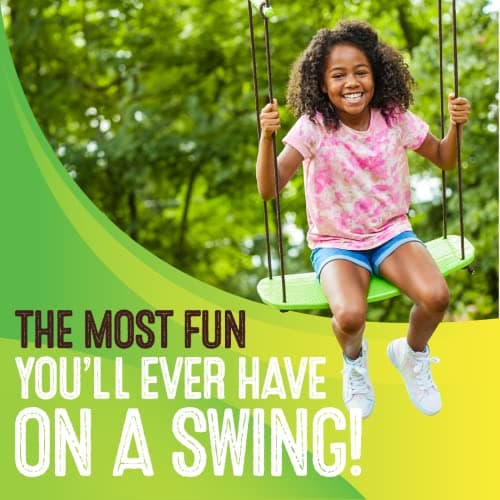 Swurfer Kick Stand Up Surfing Tree Swing Outdoor Swings for Kids Up to 200 Lbs - Hang from Up to 10 Feet High - Includes 24" SwingBoard, UV Resistant Rope, & Handles — view 2