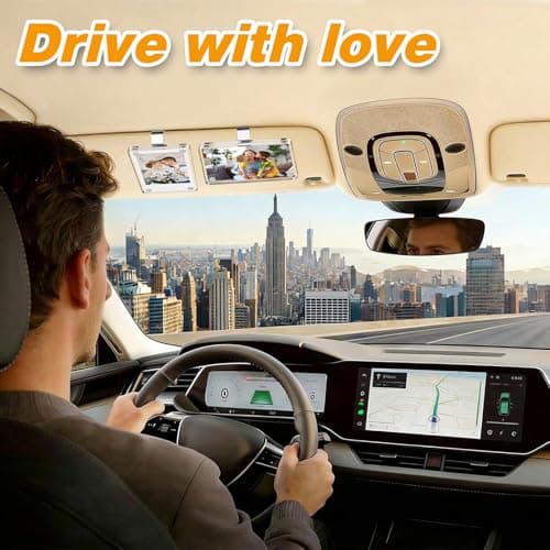 SUNEZLGO 2 Pack Car Picture Holder and Visor Photo Clip, Car Accessories, Acrylic Magnetic Car Photo Holder, Easy Install Universal Fit, Personalized Gift for Family Photos, Gifts for Boyfriend — view 2