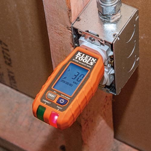 Klein Tools RT250 GFCI Outlet Tester with LCD Display, Electric Voltage Tester for Standard 3-Wire 120V Electrical Receptacles — view 8