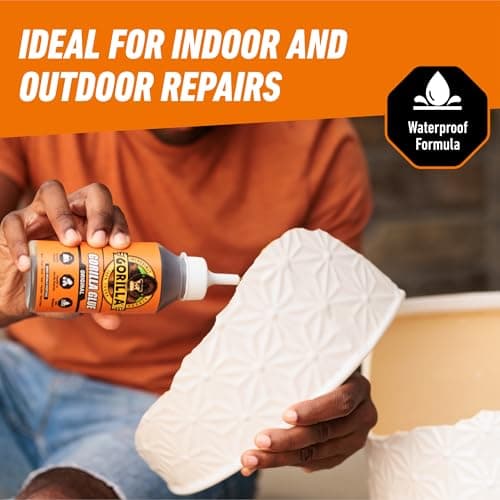 Gorilla Glue Original, 100% Waterproof, Indoor & Outdoor, Polyurethane Glue, Versatile Bonding Adhesive, Easy Application Nozzle, 2oz/59mL (Pack of 1), 51002C — view 4