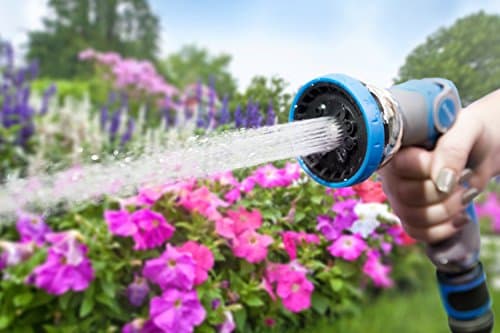 INNAV8 Garden Hose Nozzle Heavy Duty - Features 10 Spray Patterns, THUMB CONTROL On Off Valve Hose Sprayer Nozzle for Easy Water Control - Outdoor Water Hose Nozzle Head Attachment — view 6