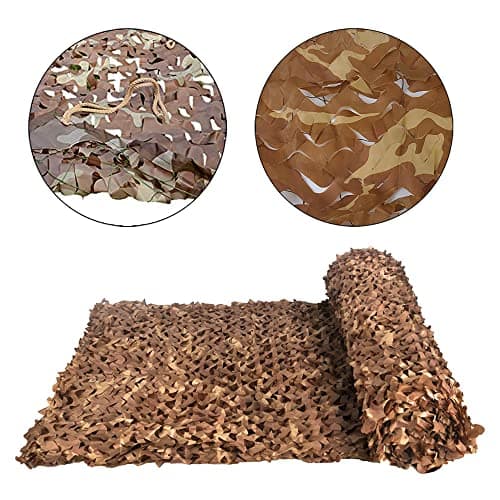 TENCEN Dual Mesh Custom Camouflage net for Blind Decor Courtyard Sunshade Photo Camp Fish Farm Factory Shelter Car Concealment Party Exhibit Backdrop Curtain Ceiling Fence Canopy Cover