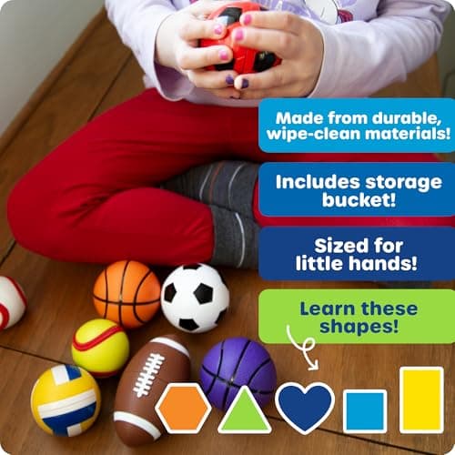 Learning Resources Snap-n-Learn Sports Shapers - Fine Motor Skills Toys for Toddlers, Preschool Matching Toy, Sorting and Color Recognition Skills, Sensory Bin, Birthday Gifts for Boys and Girls — view 2