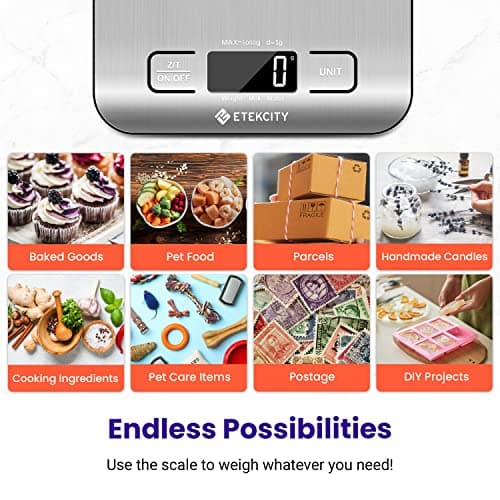 Etekcity Food Kitchen Scale, Digital Grams and Ounces, 11lb — view 9