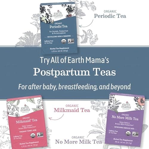 Earth Mama Organic Red Raspberry Leaf Tea | Labor Prep & Menstrual Support Herbal Tea, Pregnancy & Postpartum Care Recovery | 32 Teabags | Caffeine Free & Non-GMO — view 6