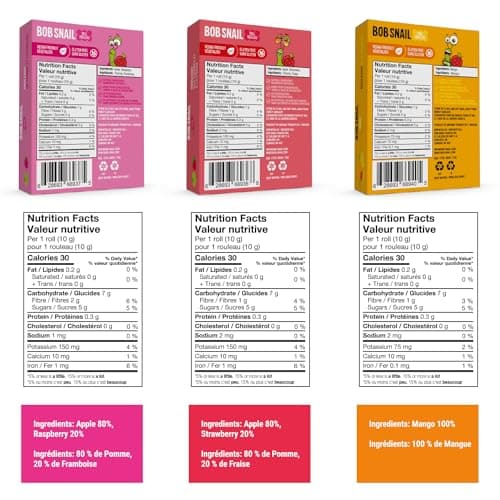 Bob Snail Fruit Roll Ups – Healthy Sweets Snacks, Real Dried Fruits, No Added Sugar, Vegan, Nut Free, Candy for Adults, Kids, with Blueberry, Raspberry, Blackberry – Bulk Gift Box 80 pcs Rolls, 800g — view 2