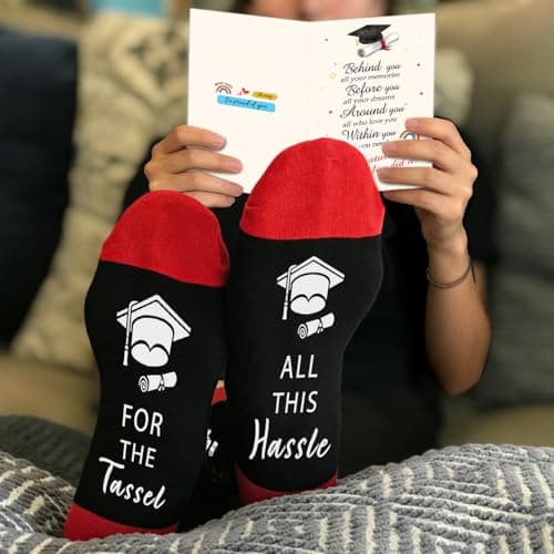 Graduation Gifts for Her and Him - Socks Class of 2026 College 8th Grade High School Masters Degree Phd Graduation Decorations Gift, Congrats Grad Gifts — view 2