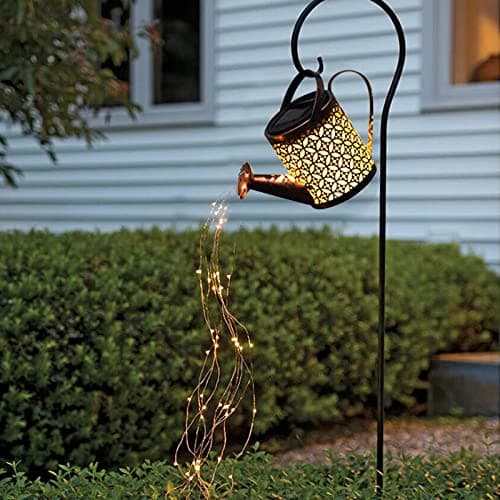 Solar Watering Can with Lights,Solar Outdoor Garden Decor Lights Waterproof Hanging Lantern Landscape Lights Retro Metal Solar Lights for Yard Lawn Patio Gardening Gifts — view 5