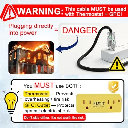HEATIT HIRD 100 feet Roof & Gutter De-Icing Cable