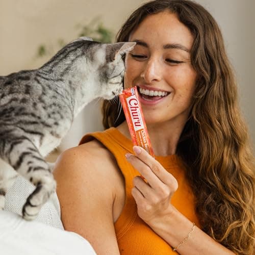 INABA Churu Cat Treats, Lickable, Squeezable Creamy Purée with Vitamin E, 0.5 Ounces per Tube, 100 Tubes Total, Chicken Variety — view 3