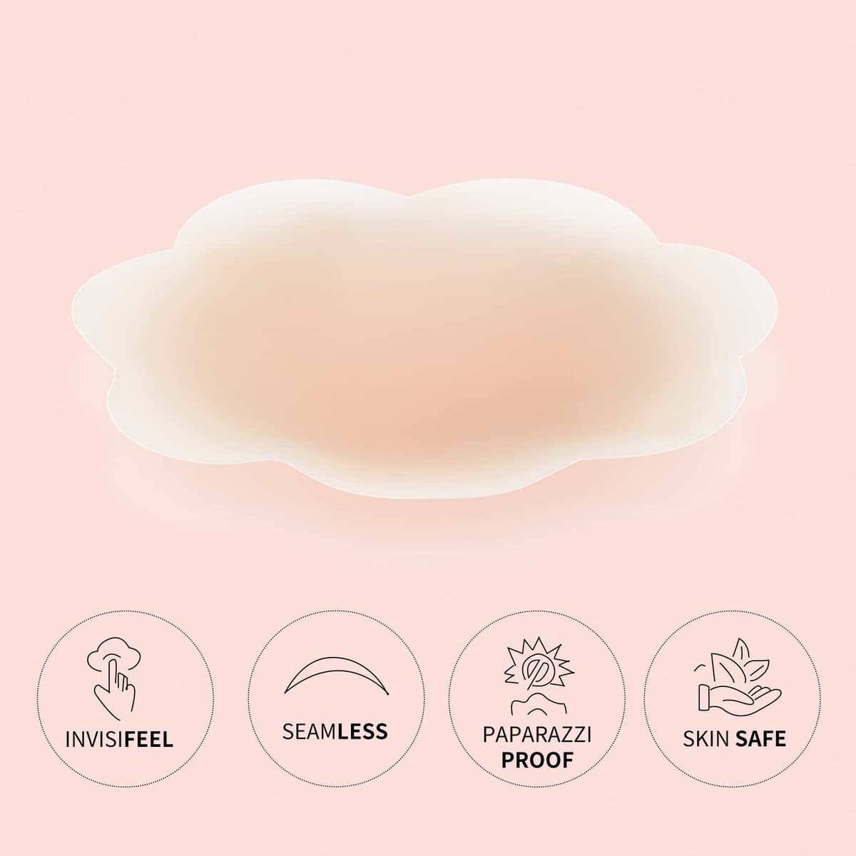 Nipple Covers - Reusable Adhesive Pasties Invisible, Seamless for Party Dresses, Wedding, Daily Wear Comfortable, Waterproof Bra Alternative — view 3