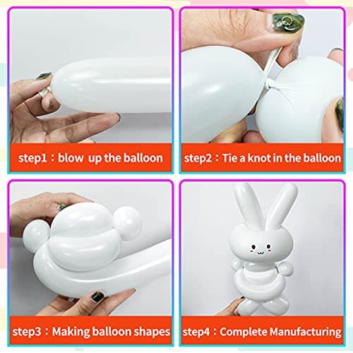 100Pcs clear 260 Balloons Clear Long Skinny Latex Balloon for Animal Ballons, Premium Quality Balloons for Beginners Baloons Making Kid's Carnivals Party Decoartion — view 3