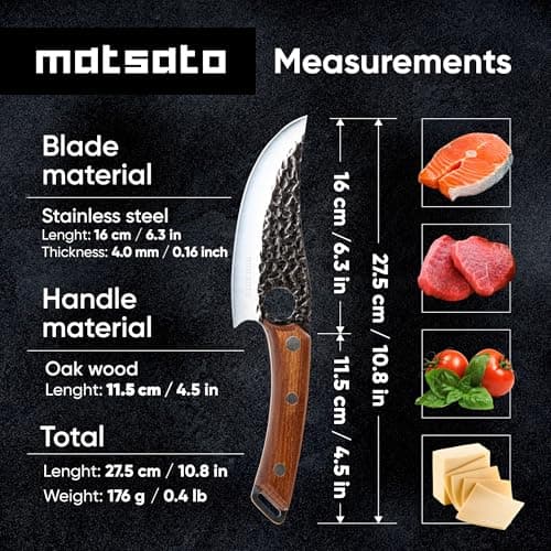 Matsato Chef Knife - Perfect Kitchen Knife for Cooking, Chopping — view 4