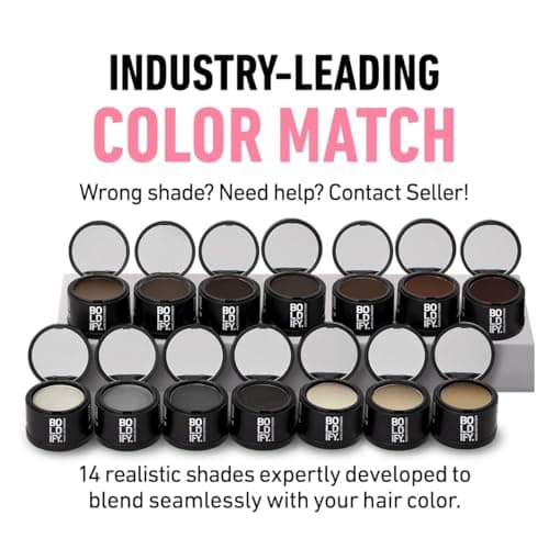 BOLDIFY Hairline Powder - Water-Resistant Root Touch Up Hair Color for Gray Coverage - 24-Hour Stain-Proof, Mess-Free Hair Powder for Thinning Hair — view 2