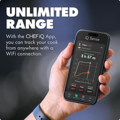 CHEF iQ Sense | Smart Wireless Meat Thermometer | 2 Ultra-Thin Probes | WiFi Unlimited Range | 1000°F Heat Safe | 5 Sensors | BBQ, Grill, Oven, Smoker, Air Fryer | Gen3 — view 3