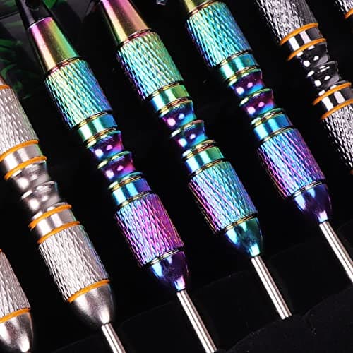 Darts Metal Tip Set - Steel Tip Darts Darts Set Professional Metal Darts 12 pcs 22/24 Grams Pro Dart Set with Stylish Case Aluminum Shafts Extra 9 Flights